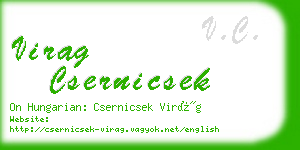 virag csernicsek business card